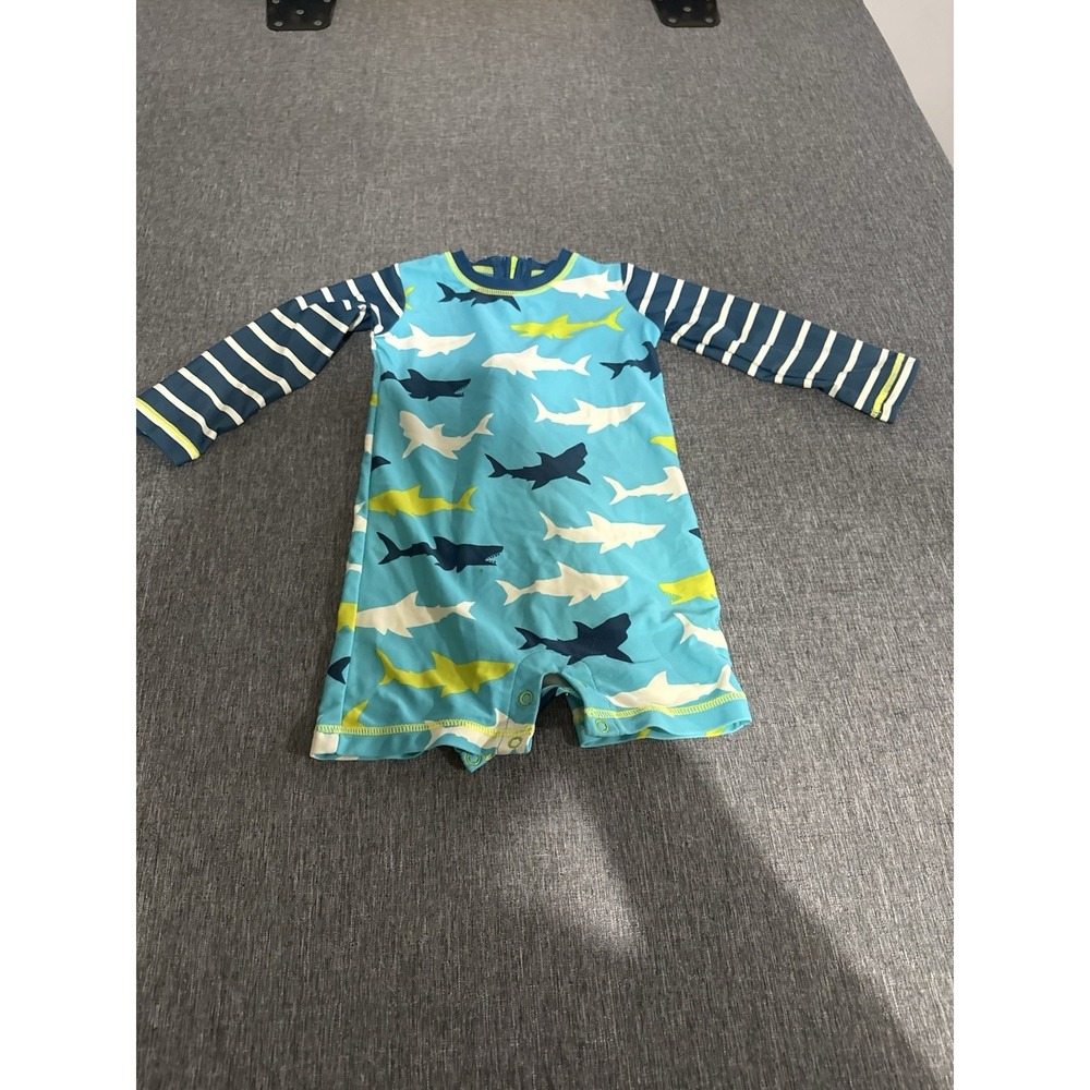 Hatley Baby Toddler Boy Shark One Piece Bathing Suit Sz 12-18 Months Beach Pool